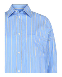 Balenciaga Womens Striped Cocoon Shirt