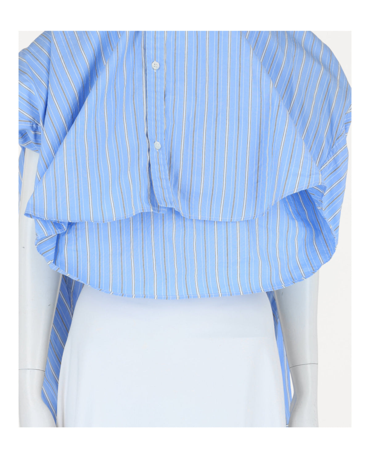 Balenciaga Womens Striped Cocoon Shirt