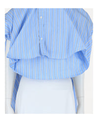 Balenciaga Womens Striped Cocoon Shirt