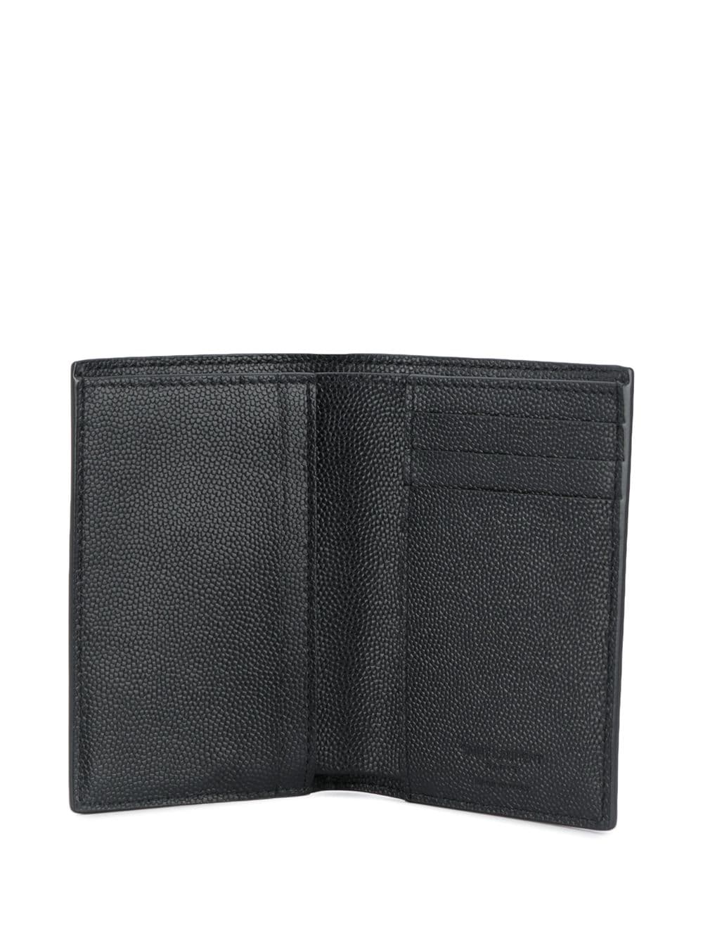 Saint Laurent Men Grain De Poudre Leather Bi-Fold Card Wallet