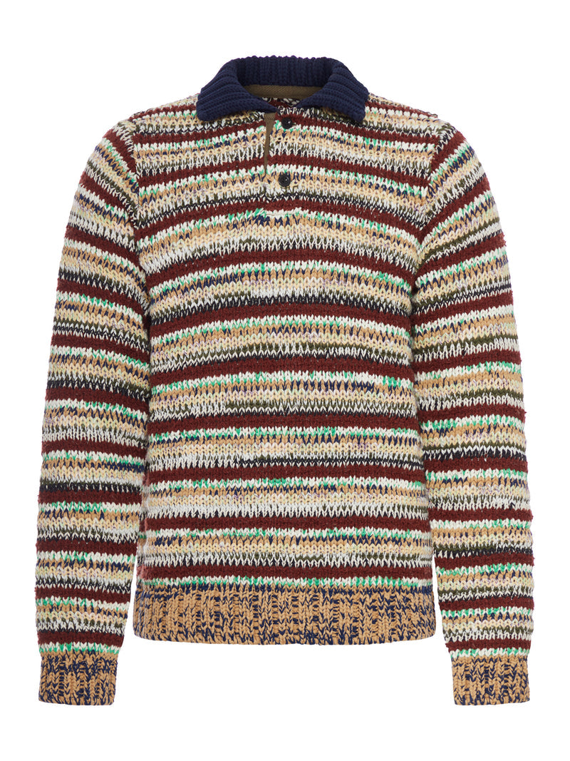 Sacai Men Cotton Knitted Pullover