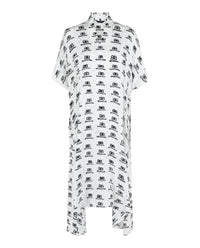 Balenciaga Balenciaga Womens Hand Drawn BB Icon Oversized Dress