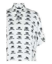 Balenciaga Balenciaga Womens Hand Drawn BB Icon Oversized Dress