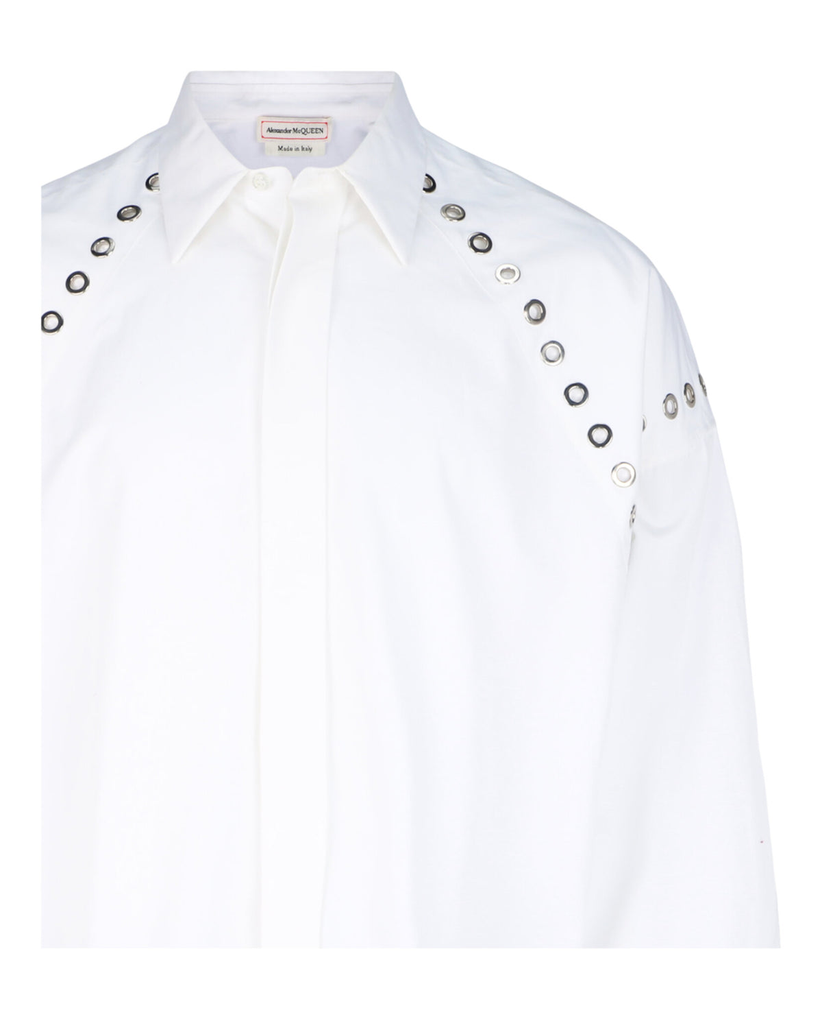 Alexander McQueen Alexander McQueen Mens Grommet Detail Button-Up Shirt