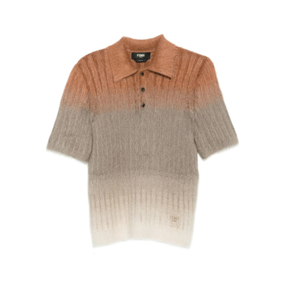 Fendi Fendi Men Polo With Mohair Finish