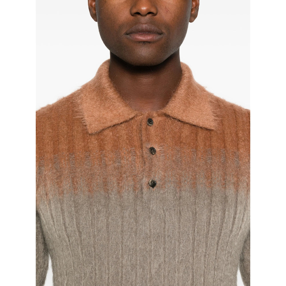 Fendi Fendi Men Polo With Mohair Finish