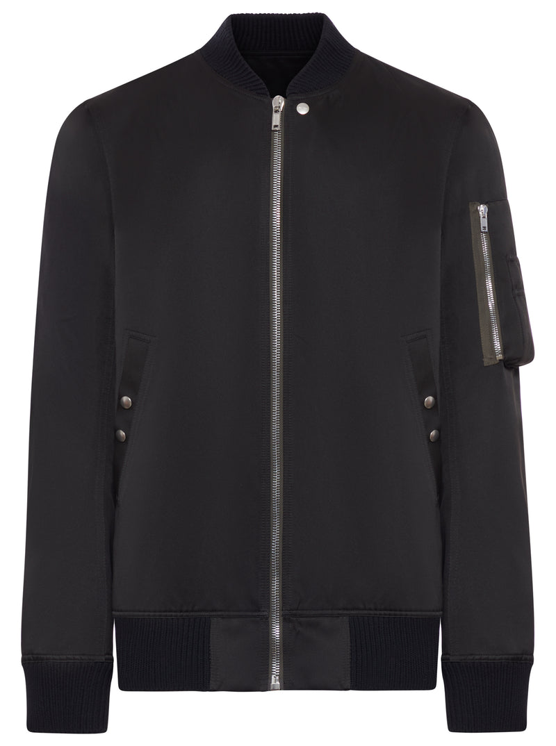 Rick Owens Men Padded Bomber Jacket With Zip