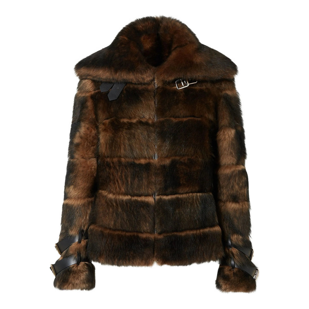 Fendi Brown Jackets - Faux Fur & Shearling Jackets Women
