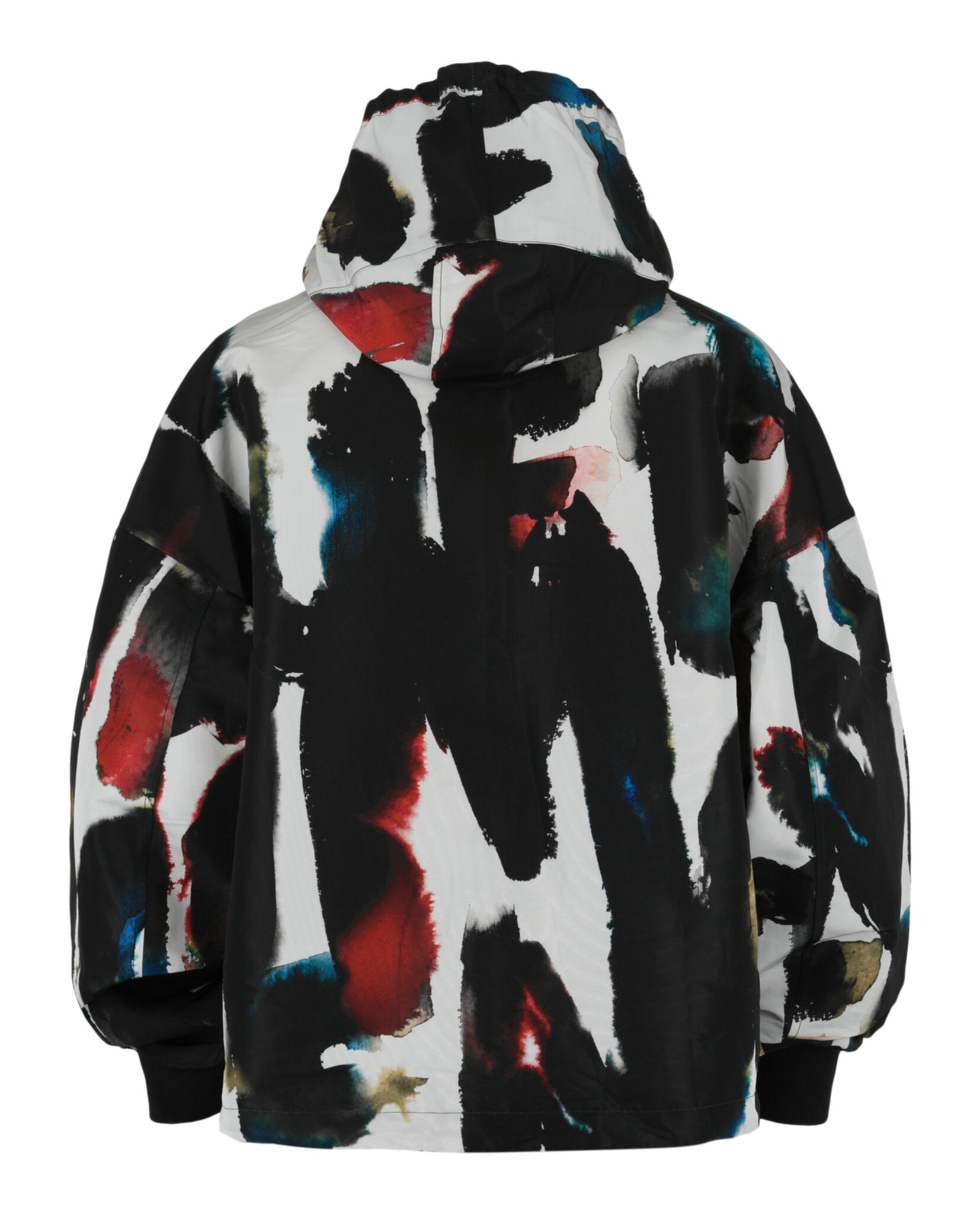 Alexander McQueen Alexander McQueen Mens Watercolor Graffiti Hooded Windbreaker