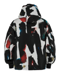 Alexander McQueen Alexander McQueen Mens Watercolor Graffiti Hooded Windbreaker