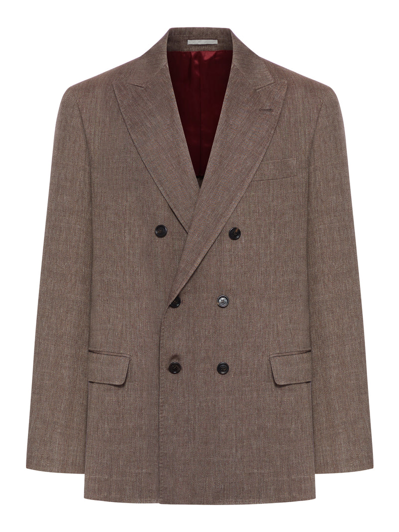 Brunello Cucinelli Men Double-Breasted Tailored Jacket