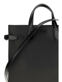 VALENTINO GARAVANI Valentino Garavani Men Medium Antibes Grained Leather Shopping Bag