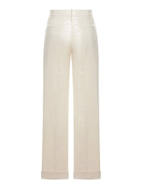 Brunello Cucinelli Women Wide-Leg Tailored Linen Trousers