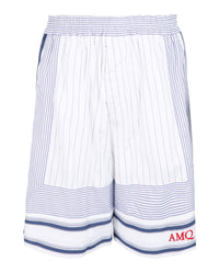 Alexander McQueen Mens Stirped Bermuda Shorts