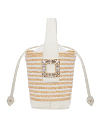 Roger Vivier Roger Vivier Women Striped Raffia Bucket Bag With Jewel Buckle