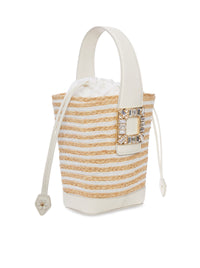 Roger Vivier Roger Vivier Women Striped Raffia Bucket Bag With Jewel Buckle
