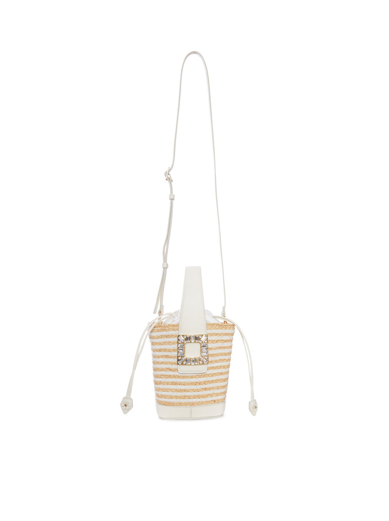 Roger Vivier Roger Vivier Women Striped Raffia Bucket Bag With Jewel Buckle