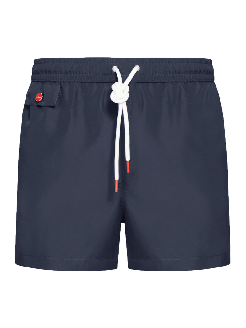 Kiton Men Short Swimsuit In Lightweight Technical Fabric