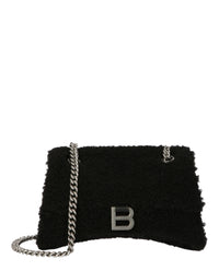 Balenciaga Womens Crush Small Chain Bag With Faux Shearling