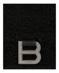 Balenciaga Womens Crush Small Chain Bag With Faux Shearling