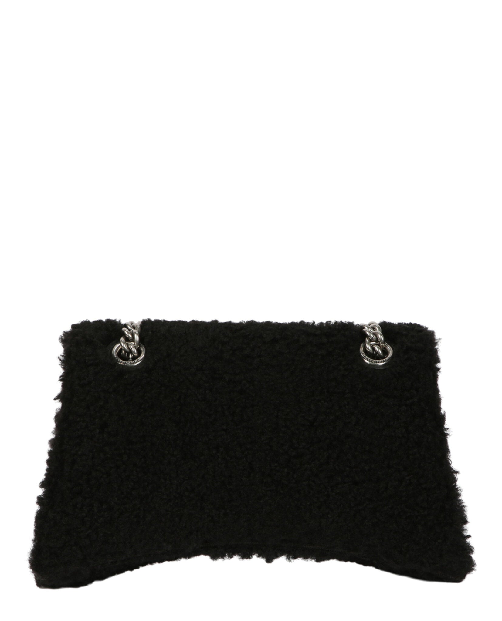 Balenciaga Womens Crush Small Chain Bag With Faux Shearling