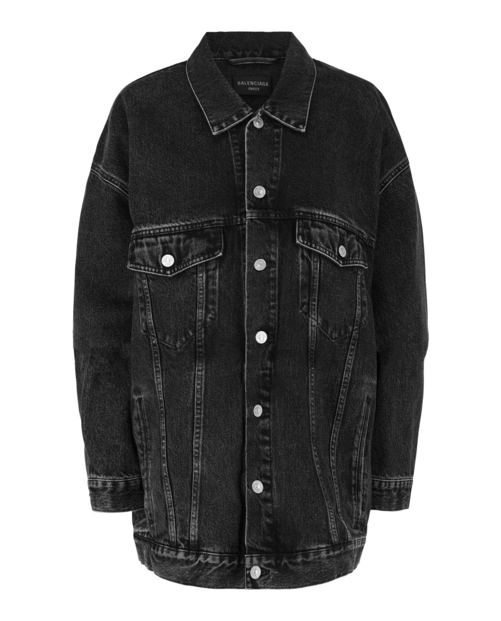 Balenciaga Balenciaga Womens Denim Jacket with Strass Logo