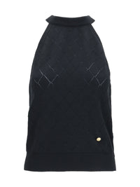 Balmain Women Sleeveless Wool Crewneck Top