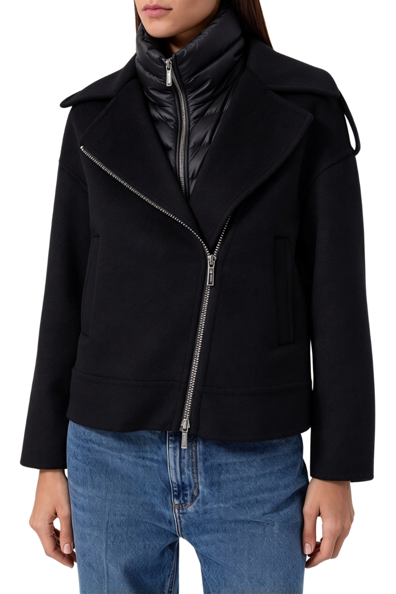 Moorer Moorer Viana-Cwx Biker Jacket Nero