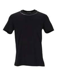 Dolce & Gabbana Men Cotton T-Shirt With Embroidery