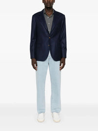 Brunello Cucinelli Men Jersey Shirt With Spread Collar