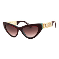 Moschino Sunglasses Cat Eye Full Rim, Metalized Burgundy Frame and Brown Gradient Lens MOS170/S0B17HA