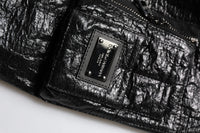 Dolce & Gabbana Black Logo Plaque Bomber Full Zipper Men's Jacket