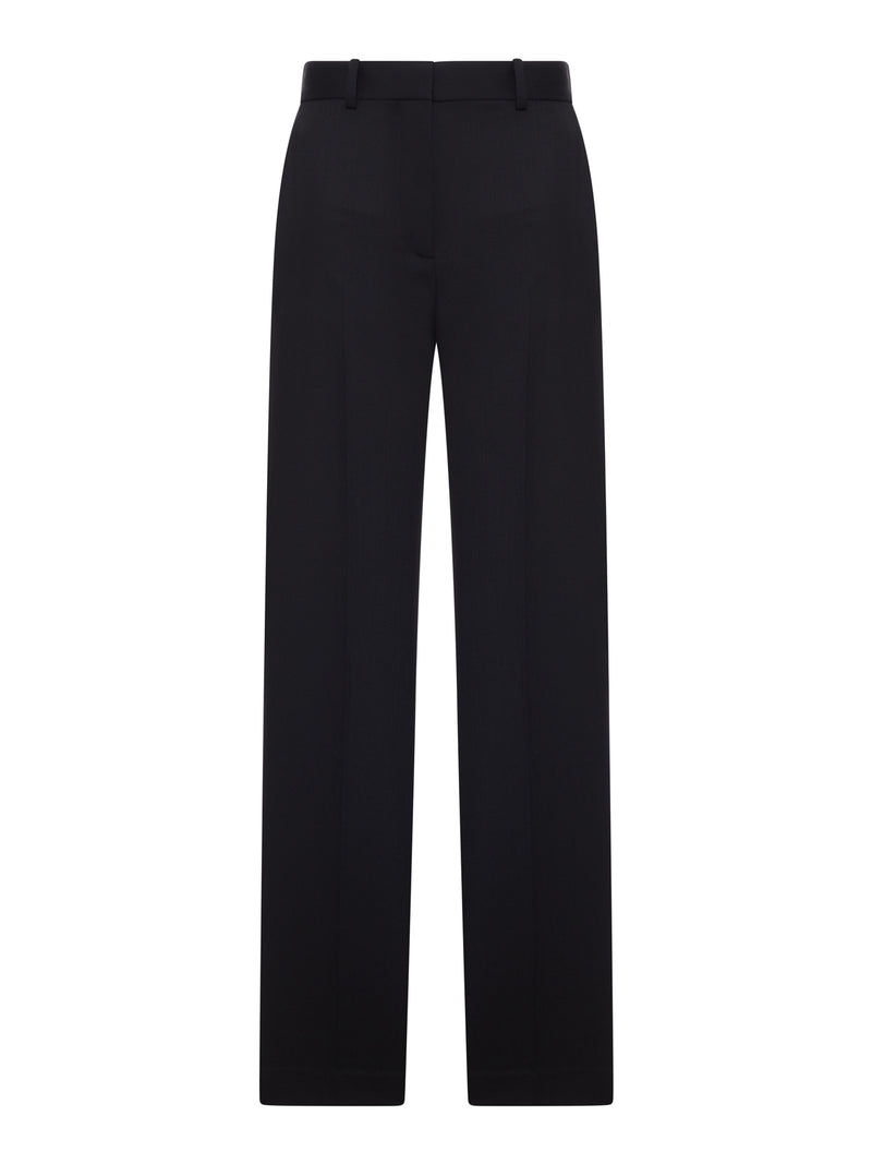 Loewe Women Black Tailored Trousers With Contrasting Side Band