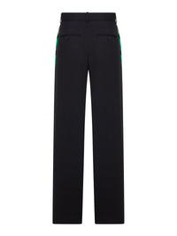 Loewe Women Black Tailored Trousers With Contrasting Side Band