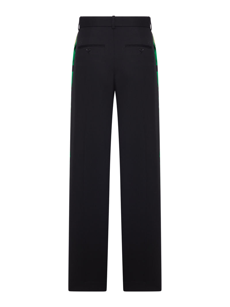 Loewe Women Black Tailored Trousers With Contrasting Side Band