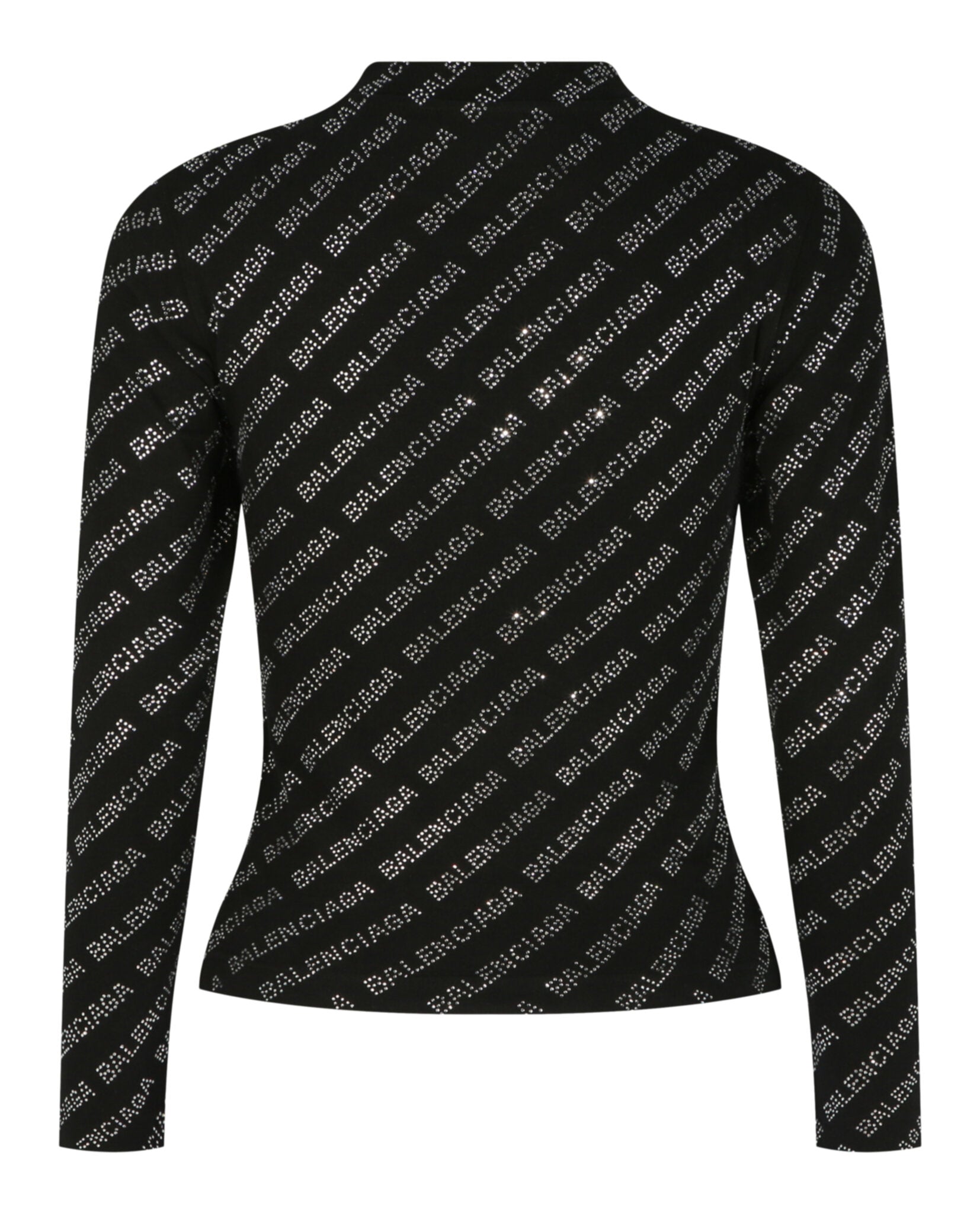 Balenciaga Balenciaga Womens Crystal Embellished Logo Top