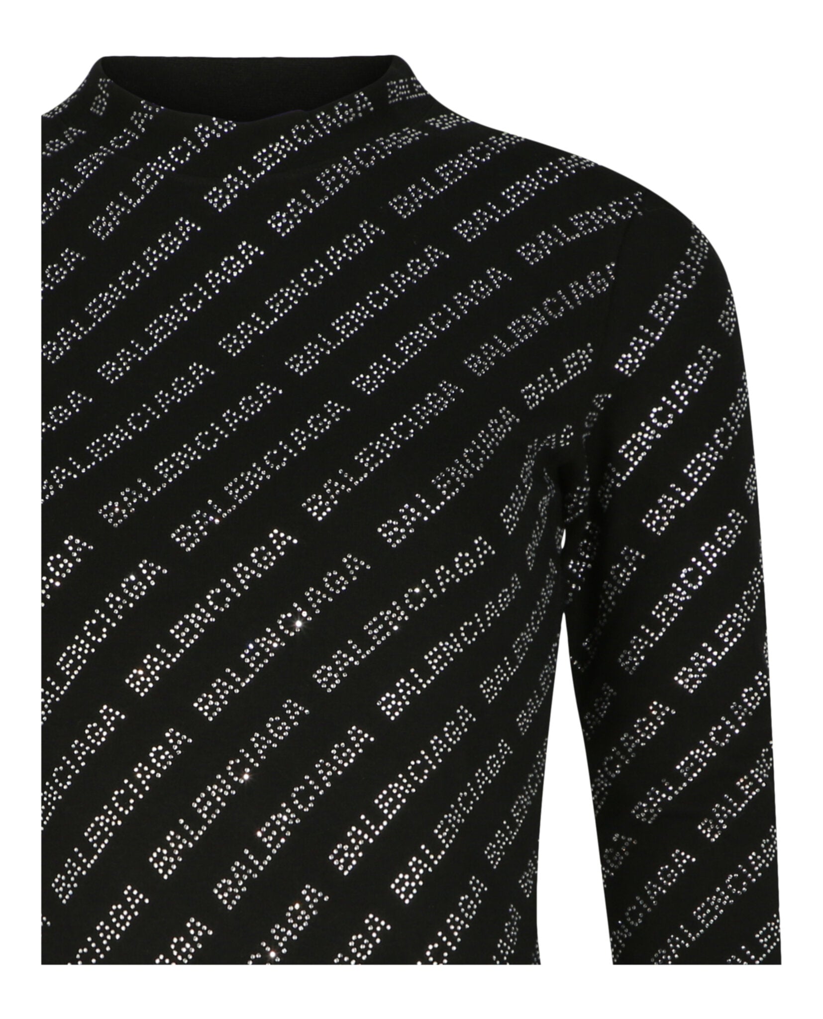 Balenciaga Balenciaga Womens Crystal Embellished Logo Top