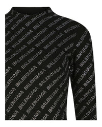 Balenciaga Balenciaga Womens Crystal Embellished Logo Top
