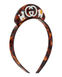 Gucci Girls Interlocking G Logo Plaque Headband