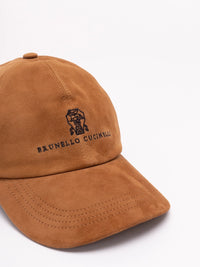 Brunello Cucinelli Men Suede Baseball Cap