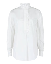 Alexander McQueen Womens Ruffled Cotton Shirt