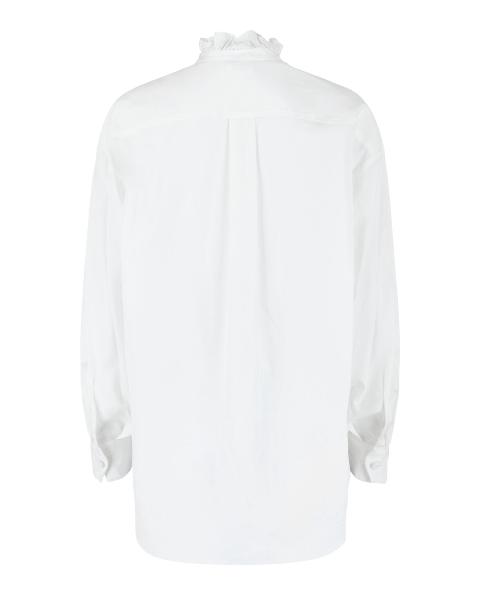 Alexander McQueen Womens Ruffled Cotton Shirt