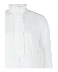 Alexander McQueen Womens Ruffled Cotton Shirt