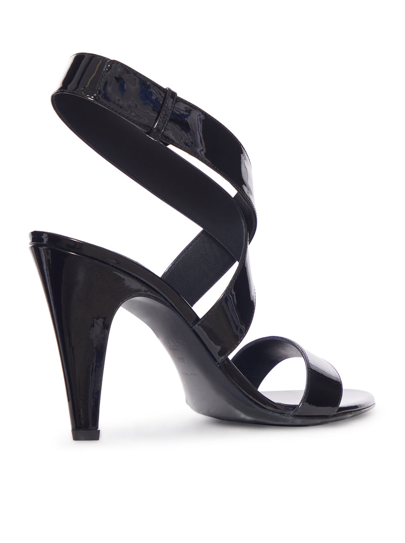 Alaia Women Cone Sandals In Patent Calfskin