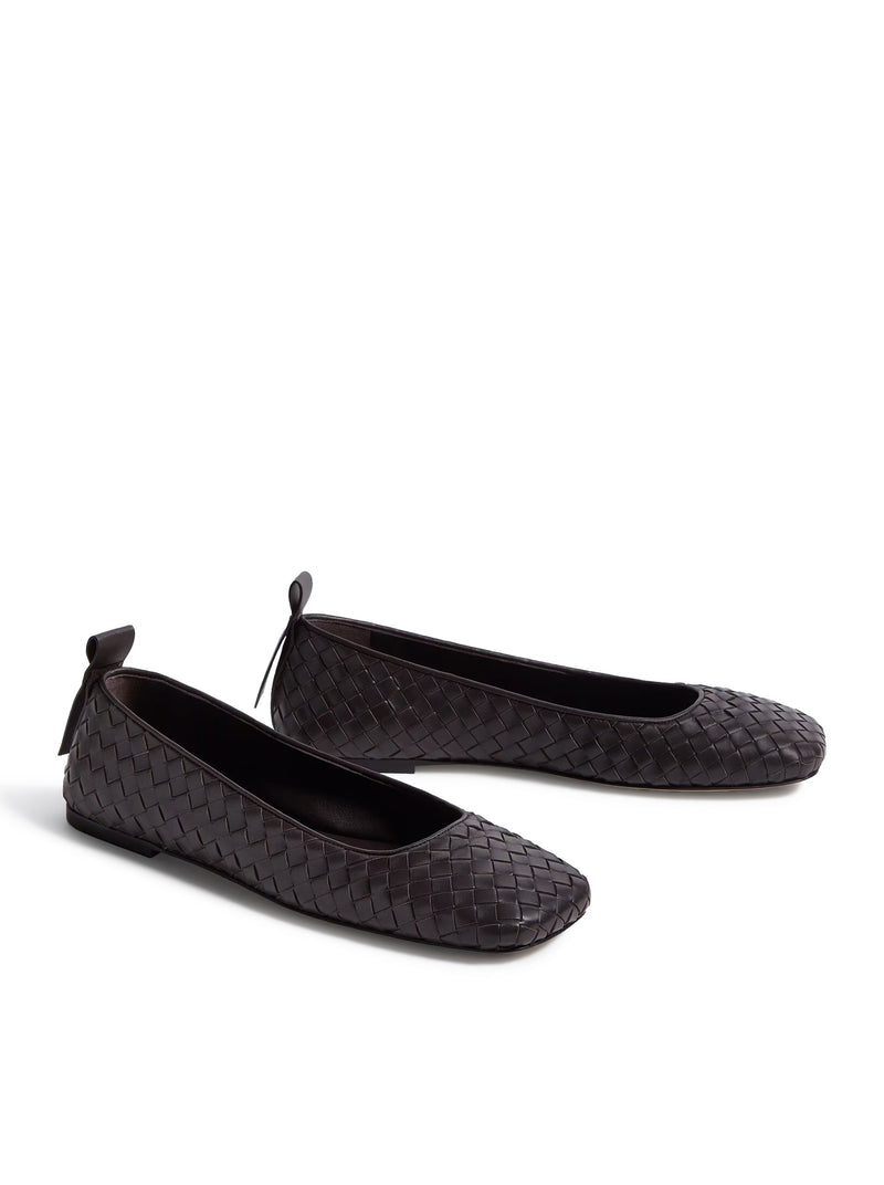 Bottega Veneta Bottega Veneta Women Charlotte Leather Ballet Flats