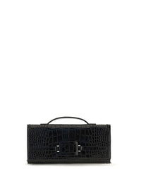 ROGER VIVIER Roger Vivier Women Belle Vivier Crocodile-Effect Clutch