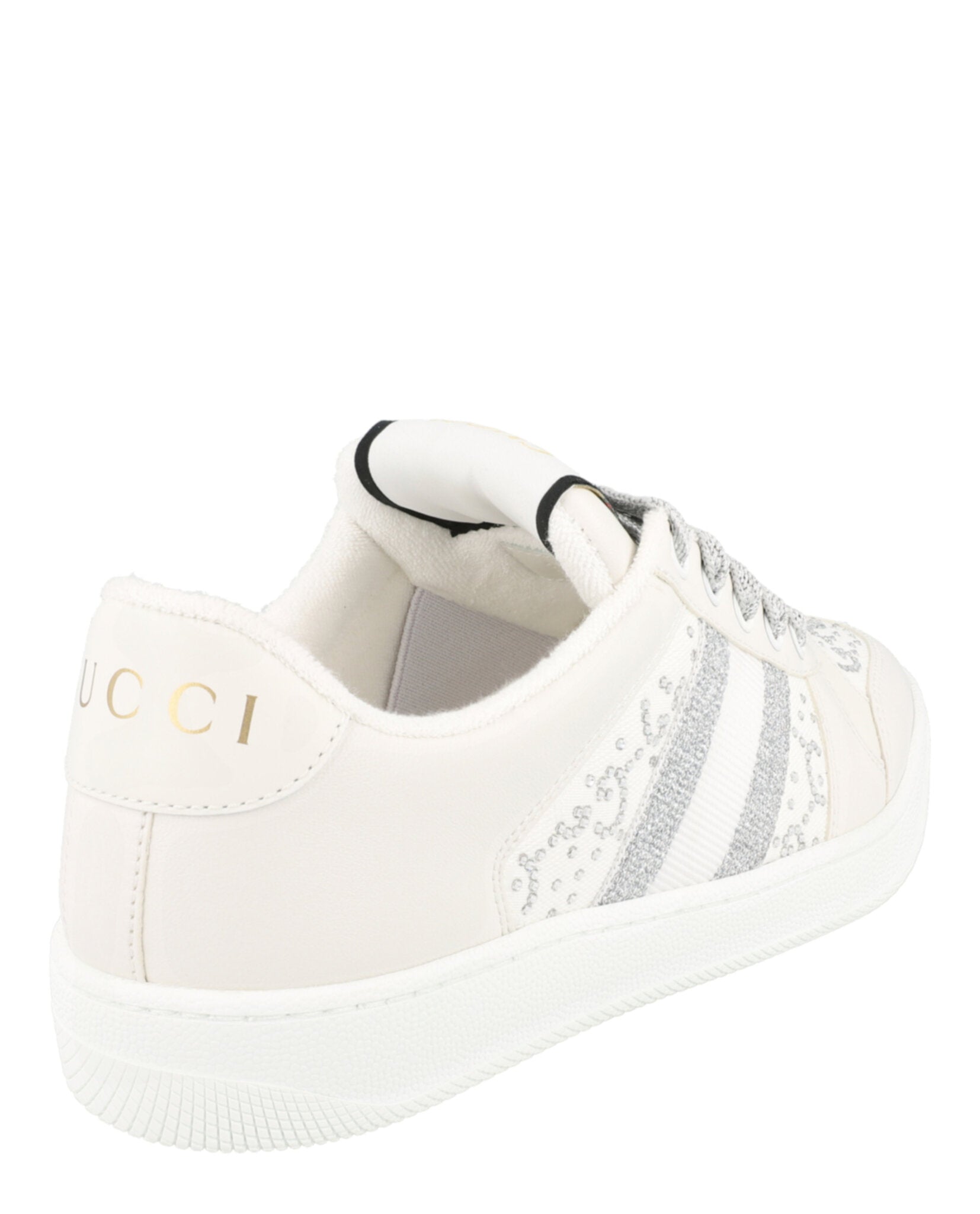 Gucci Gucci Womens Screener GG Crystal Low-Top Sneakers