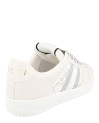 Gucci Gucci Womens Screener GG Crystal Low-Top Sneakers
