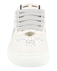 Gucci Gucci Womens Screener GG Crystal Low-Top Sneakers