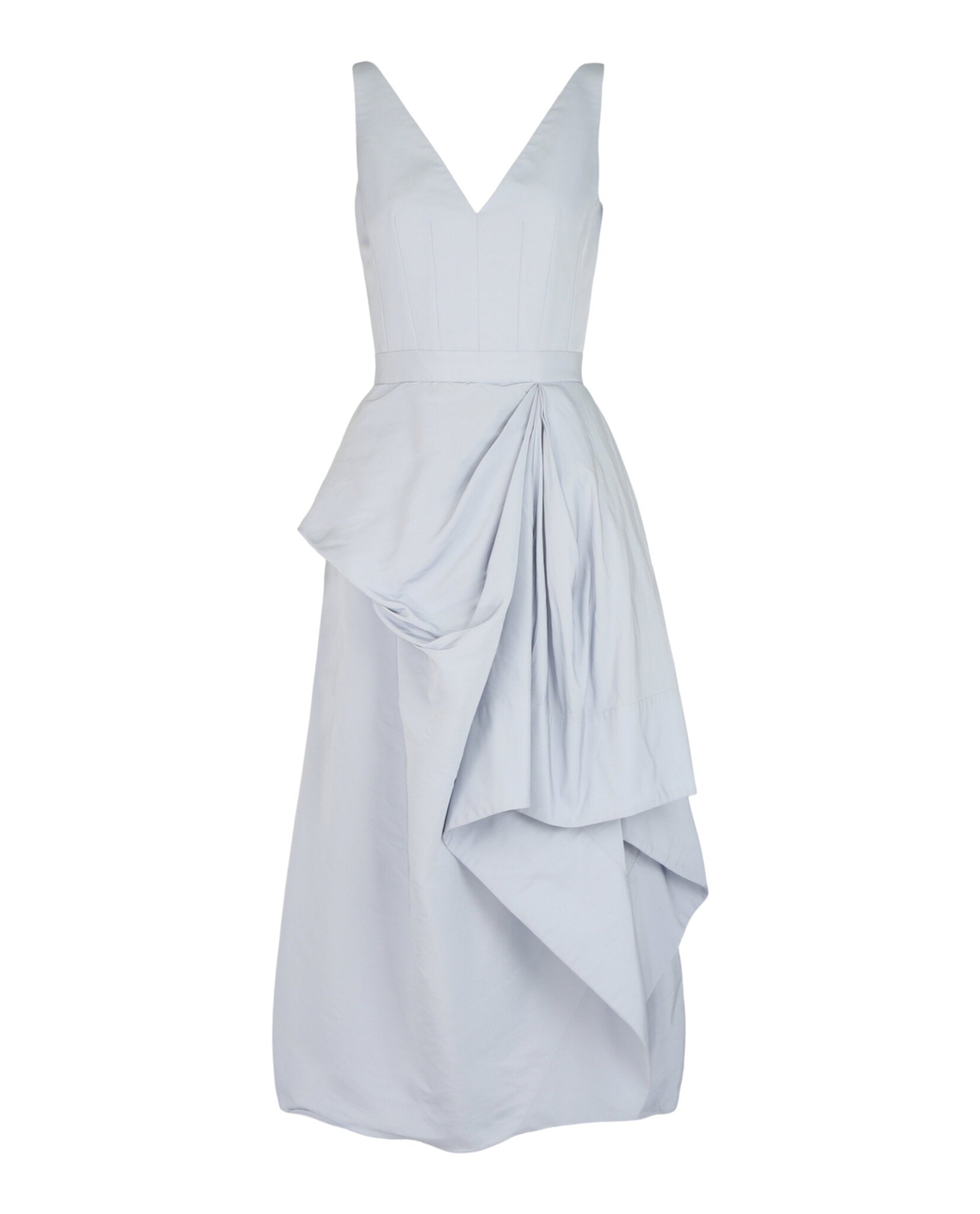 Alexander McQueen Alexander McQueen Womens Draped Ruffle Trim  Midi Dress